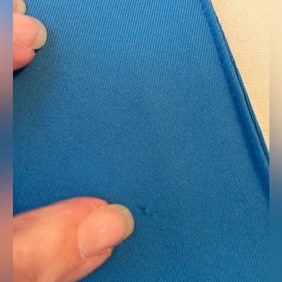 Talbots Cerulean Blue Long Sleeve V-Neck Faux Wrap Dress - Picture 7 of 9